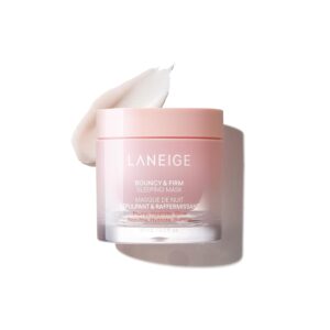 LANEIGE Bouncy and Firm Sleeping Mask: Revitalize, Smooth, Peony & Collagen Complex, Barrier-Boosting Hydration