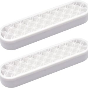 2 PCS Multi-Purpose Cosmetic Storage Box, Desktop Organizers Silicone Make Up Brush Storage Stand Desktop Storage Box for Brush,Pencil,Art Supplies, Painting Brush(White)