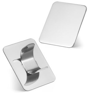 2PCS Nail Art Palette: 2Pcs Makeup Mixing Plate Ring - Stainless Steel Nail Art Cosmetic Ring Palette Metal DIY Paint Color Mixing Palette Tool