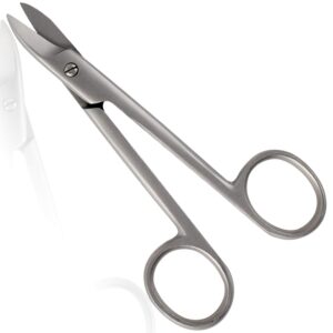 Titania Toe Nail Scissors 10 cm One Sided Serrated Blade Rustproof Stainless Steel with Adjusting Screw – On Blister Card Pack of 1 x 9 g