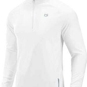 G Gradual Men's Running Shirts Long Sleeve Athletic Shirt Lightweight Quick Dry Quarter Zip Pullover for Men Workout Gym Golf