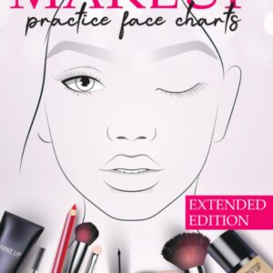 Makeup Practice Face Charts Extended Edition: 202 Pages & 10 Different Faces | Large Page Size Faces with Open and Closed Eyes | Blank Pages to ... Gift Idea For Girls (Fashion and beauty)