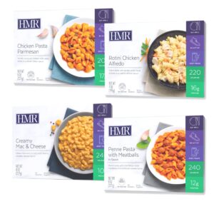 HMR Colossal Pasta Pack I Pre-packaged Lunch or Dinner to Support Weight Loss I Ready to Eat I 10-17g of Protein I Low Calorie Food I 7-8oz Serving per Meal I Creates pack of 24