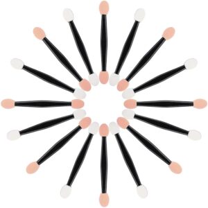 50 PCS Eyeshadow Brush, Disposable Eyeshadow Brush, Dual Sided Eyeshadow Brush, Oval Sponge Tipped Makeup Applicator Tool, Tools & Accessories