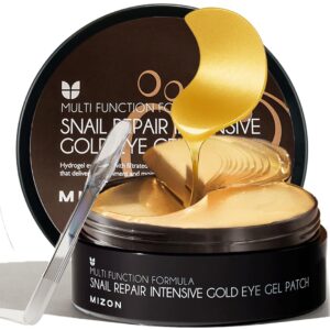 Gel Collagen Patches Under Eye Masks Treatment with 24K Gold and Snail, for Puffy Eye, Pads/Bags for Dark Circles , Anti Wrinkle, Moisturizing Improves Elasticity 30 PAIRS (Gold & Snail)
