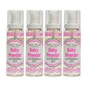 Baby Fresh Powder Fine Fragrance Mist, 2 fl oz, Pack of 4, Body Spray for Women, Gentle and Long Lasting Perfume for Men & Women, For Daily Use