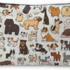 Sufamb Cute Dogs Doodle Art Makeup Bag, Funny Puppy Dog Pattern Cosmetic Pouch for Women Girls, Christmas Birthday Gifts for Dog Lovers Women Girls
