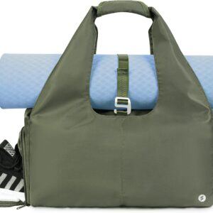 sportsnew Yoga Gym Bags for Women with Shoes Compartment & Wet Dry Storage Pockets & Adjustable Yoga Mat Holder, Patent Pending