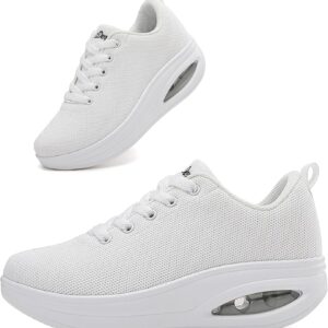 Oude Sneakers for Women Comfortable | Shoes for Women Traveling | 2 Inch Air Cushion Rocker Bottom