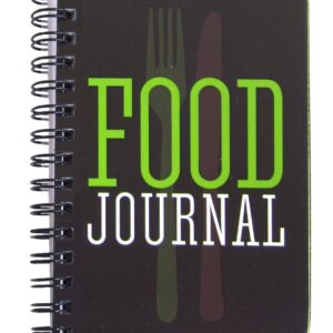 BookFactory Food Journal/Food Tracking Diary/Diet Journal - 120 Pages, Durable Thick Translucent Cover, Wire-O Binding, 3 1/2” x 5 1/4'' (JOU-120-M3CW-A (Food))