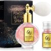 Pink Body Glitter Spray - Holographic Shimmer Spray Powder Sparkle for Hair and Body, Face, Clothes, Nail Art Crafts Design, Halloween and Easter Festival Makeup