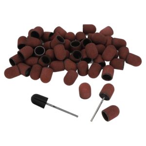 Nail Grinding Drill Bit Set 50PCs 180# Grit 2 PCS Shaft for Comfortable Grinding and Polishing Nails at Home or Salon