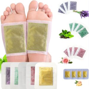 Deep Cleansing Foot Pads Premium Lavender Rose Ginger Green Tea Foot Care Pads 40 Pieces